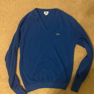 Lacoste Men's Blue V-Neck Sweater
